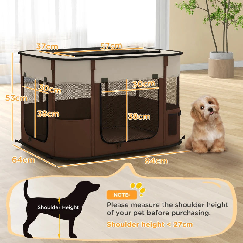 PawHut Foldable Dog Pen with Storage Bag D06-217V01BN